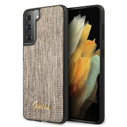 Kup Etui Guess GUHCS21SPCUMLLIGO Samsung Galaxy S21 auriu/hardcase Lizard Collection - GUE924GLD - {ean13} - Sklep Home Screen