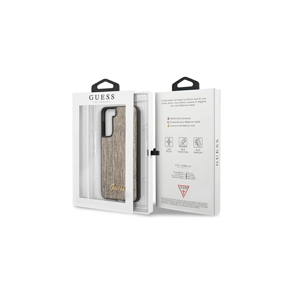 Etui Guess GUHCS21SPCUMLLIGO Samsung Galaxy S21 złoty/gold hardcase Lizard Collection