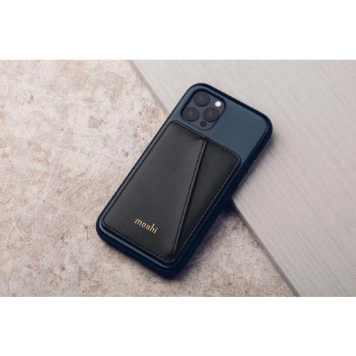 Kup Portofel magnetic Moshi Slim Wallet (Sistem SnapTo™) (Negru Jet) - MOSH134BLK - {ean13} - Sklep Home Screen