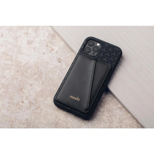 Kup Portofel magnetic Moshi Slim Wallet (Sistem SnapTo™) (Negru Jet) - MOSH134BLK - {ean13} - Sklep Home Screen