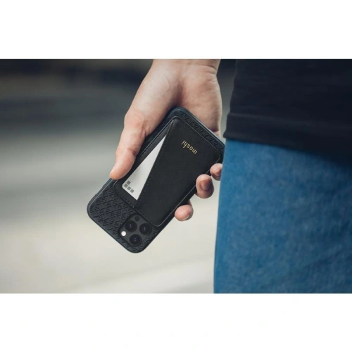 Kup Portofel magnetic Moshi Slim Wallet (Sistem SnapTo™) (Negru Jet) - MOSH134BLK - {ean13} - Sklep Home Screen