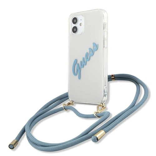 Kup Etui Guess GUHCP12SCRTVSBL Apple iPhone 12 mini albastru/blue hardcase Script Vintage - GUE925BLU - {ean13} - Sklep Home Screen