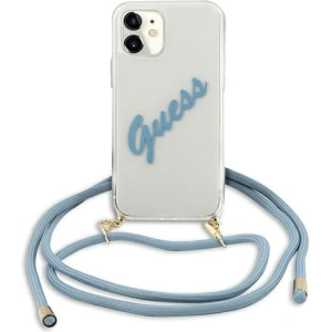 Etui Guess GUHCP12SCRTVSBL Apple iPhone 12 mini modrý/blue hardcase Script Vintage