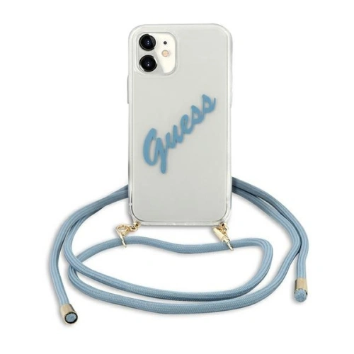 Kup Etui Guess GUHCP12SCRTVSBL Apple iPhone 12 mini albastru/blue hardcase Script Vintage - GUE925BLU - {ean13} - Sklep Home Screen