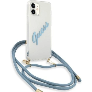 Etui Guess GUHCP12SCRTVSBL Apple iPhone 12 mini modrý/blue hardcase Script Vintage