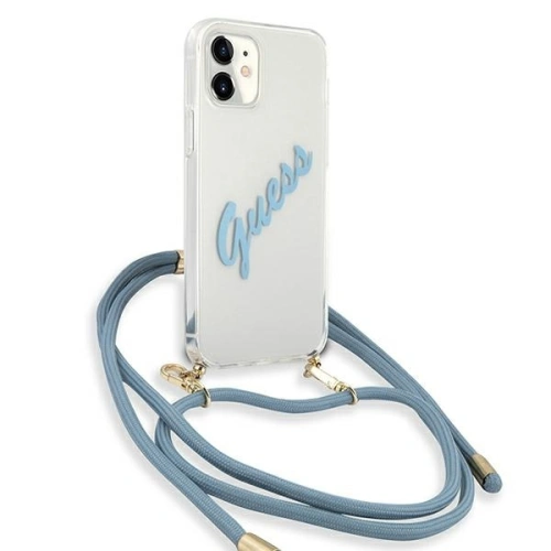 Kup Etui Guess GUHCP12SCRTVSBL Apple iPhone 12 mini albastru/blue hardcase Script Vintage - GUE925BLU - {ean13} - Sklep Home Screen