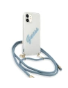 Kup Etui Guess GUHCP12SCRTVSBL Apple iPhone 12 mini albastru/blue hardcase Script Vintage - GUE925BLU - {ean13} - Sklep Home Screen