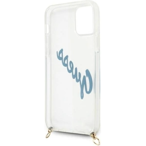 Etui Guess GUHCP12SCRTVSBL Apple iPhone 12 mini modrý/blue hardcase Script Vintage
