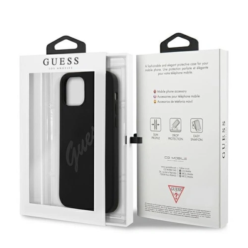 Kup Guess Apple Tasche GUHCP12SLSVSBK iPhone 12 mini schwarz/schwarz Hardcase Script Vintage - GUE927BLK - {ean13} - Sklep Home Screen