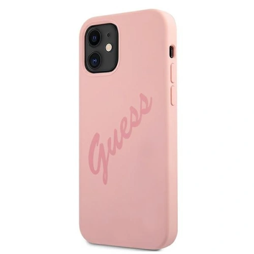 Buy Guess GUHCP12SLSVSPI Apple iPhone 12 mini pink hardcase Script Vintage - GUE928PNK - {ean13} - Home Screen Store Europe