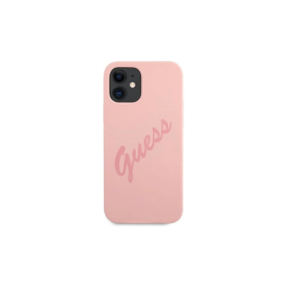 Etui Guess GUHCP12SLSVSPI Apple iPhone 12 mini różowy/pink hardcase Script Vintage