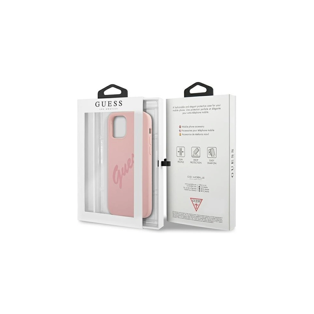 Etui Guess GUHCP12SLSVSPI Apple iPhone 12 mini różowy/pink hardcase Script Vintage