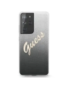 Etui Guess GUHCS21LPCUGLSBK Samsung Galaxy S21 Ultra černý/black hardcase Glitter Gradient Script