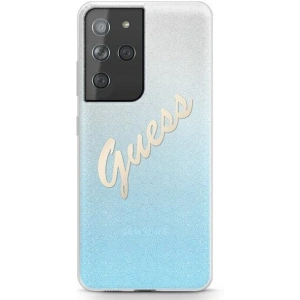 Kup Etui Guess GUHCS21LPCUGLSBL Samsung Galaxy S21 Ultra modrý/blue hardcase Glitter Gradient Script - GUE930BLU - {ean13} - Sklep Home Screen