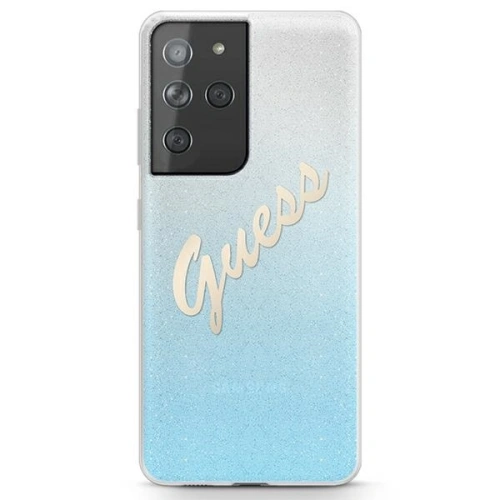 Kup Guess Samsung Tasche GUHCS21LPCUGLSBL Galaxy S21 Ultra blau/blau Hartschalengehäuse Glitter Gradient Script - GUE930BLU - {ean13} - Sklep Home Screen