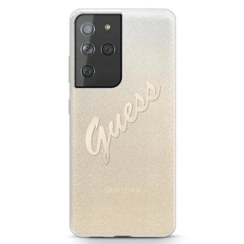 Kup Etui Guess GUHCS21LPCUGLSGO Samsung Galaxy S21 Ultra zlatý/gold hardcase Glitter Gradient Script - GUE931GLD - {ean13} - Sklep Home Screen