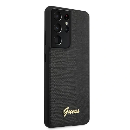 Kup Guess Samsung Tasche GUHCS21LPCUMLIBK Galaxy S21 Ultra schwarz/schwarz Hardcase Lizard Collection - GUE933BLK - {ean13} - Sklep Home Screen