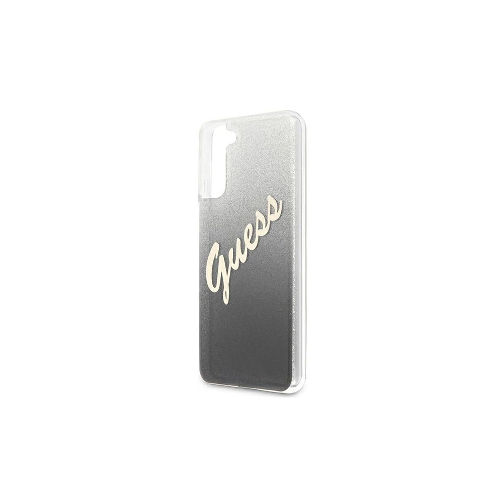 Etui Guess GUHCS21MPCUGLSBK Samsung Galaxy S21+ Plus czarny/black hardcase Glitter Gradient Script