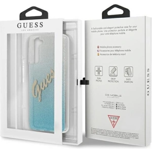 Kup Etui Guess GUHCS21MPCUGLSBL Samsung Galaxy S21+ Plus niebieski/blue hardcase Glitter Gradient Script - GUE935BLU - {ean13} - Sklep Home Screen