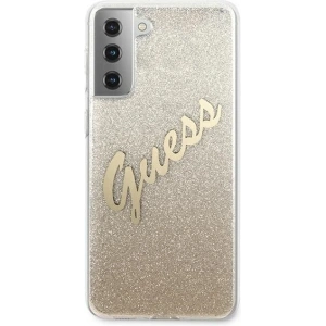 Kup Etui Guess GUHCS21MPCUGLSGO Samsung Galaxy S21+ Plus złoty/gold hardcase Glitter Gradient Script - GUE936GLD - {ean13} - Sklep Home Screen