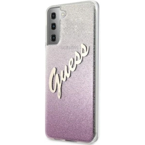 Kup Etui Guess GUHCS21MPCUGLSPI Samsung Galaxy S21+ Plus różowy/pink hardcase Glitter Gradient Script - GUE937PNK - {ean13} - Sklep Home Screen