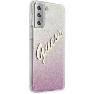 Kup Etui Guess GUHCS21MPCUGLSPI Samsung Galaxy S21+ Plus różowy/pink hardcase Glitter Gradient Script - GUE937PNK - {ean13} - Sklep Home Screen
