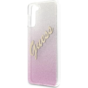 Kup Etui Guess GUHCS21MPCUGLSPI Samsung Galaxy S21+ Plus różowy/pink hardcase Glitter Gradient Script - GUE937PNK - {ean13} - Sklep Home Screen