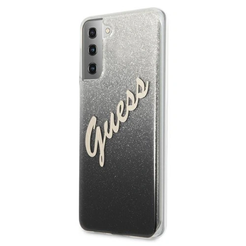 Buy Guess GUHCS21SPCUGLSBK Samsung Galaxy S21 black hardcase Glitter Gradient Script - GUE938BLK - {ean13} - Home Screen Store Europe