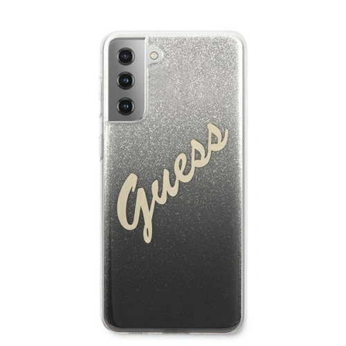 Buy Guess GUHCS21SPCUGLSBK Samsung Galaxy S21 black hardcase Glitter Gradient Script - GUE938BLK - {ean13} - Home Screen Store Europe