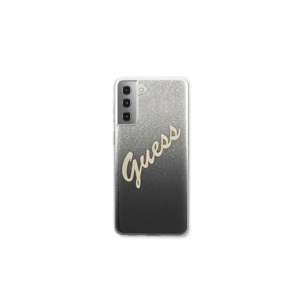 Etui Guess GUHCS21SPCUGLSBK Samsung Galaxy S21 czarny/black hardcase Glitter Gradient Script