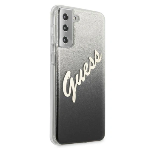 Buy Guess GUHCS21SPCUGLSBK Samsung Galaxy S21 black hardcase Glitter Gradient Script - GUE938BLK - {ean13} - Home Screen Store Europe