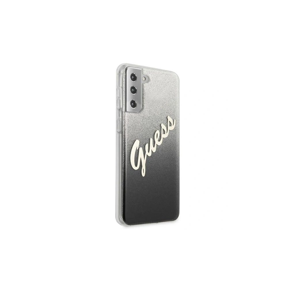 Etui Guess GUHCS21SPCUGLSBK Samsung Galaxy S21 czarny/black hardcase Glitter Gradient Script
