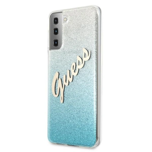 Buy Guess GUHCS21SPCUGLSBL Samsung Galaxy S21 blue hardcase Glitter Gradient Script - GUE939BLU - {ean13} - Home Screen Store Europe