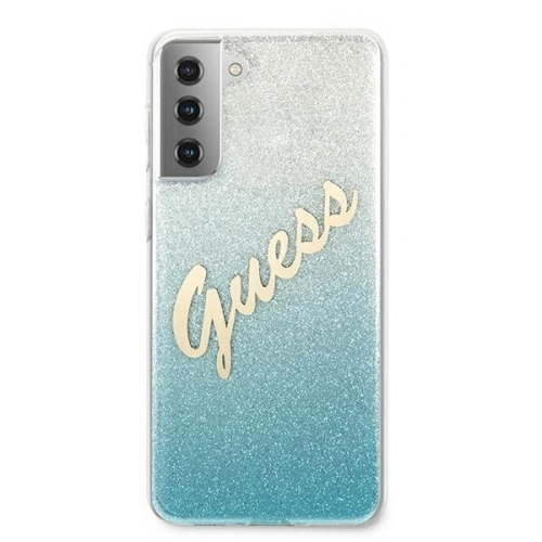 Buy Guess GUHCS21SPCUGLSBL Samsung Galaxy S21 blue hardcase Glitter Gradient Script - GUE939BLU - {ean13} - Home Screen Store Europe