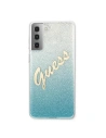 Buy Guess GUHCS21SPCUGLSBL Samsung Galaxy S21 blue hardcase Glitter Gradient Script - GUE939BLU - {ean13} - Home Screen Store Europe