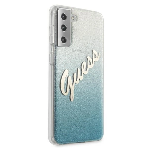 Buy Guess GUHCS21SPCUGLSBL Samsung Galaxy S21 blue hardcase Glitter Gradient Script - GUE939BLU - {ean13} - Home Screen Store Europe