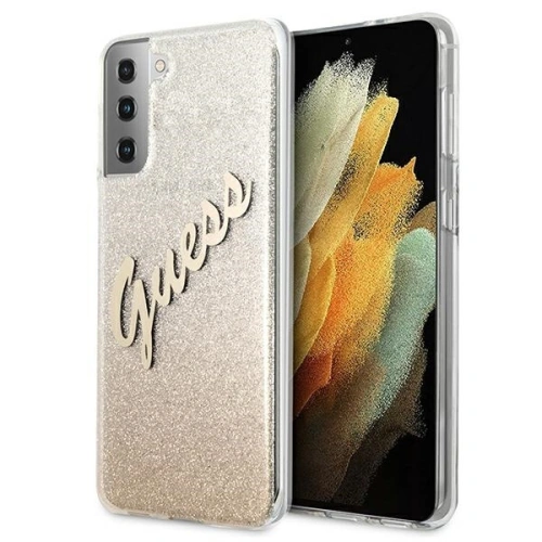 Kup Guess Samsung Tasche GUHCS21SPCUGLSGO Galaxy S21 gold/gold Hartschalengehäuse Glitter Gradient Script - GUE940GLD - {ean13} - Sklep Home Screen