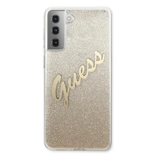 Kup Guess Samsung Tasche GUHCS21SPCUGLSGO Galaxy S21 gold/gold Hartschalengehäuse Glitter Gradient Script - GUE940GLD - {ean13} - Sklep Home Screen