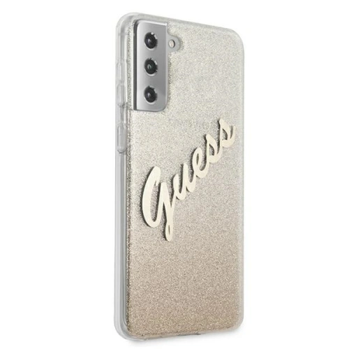 Kup Guess Samsung Tasche GUHCS21SPCUGLSGO Galaxy S21 gold/gold Hartschalengehäuse Glitter Gradient Script - GUE940GLD - {ean13} - Sklep Home Screen