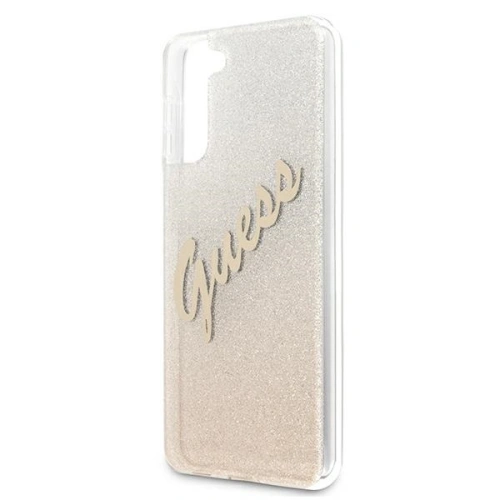Kup Guess Samsung Tasche GUHCS21SPCUGLSGO Galaxy S21 gold/gold Hartschalengehäuse Glitter Gradient Script - GUE940GLD - {ean13} - Sklep Home Screen