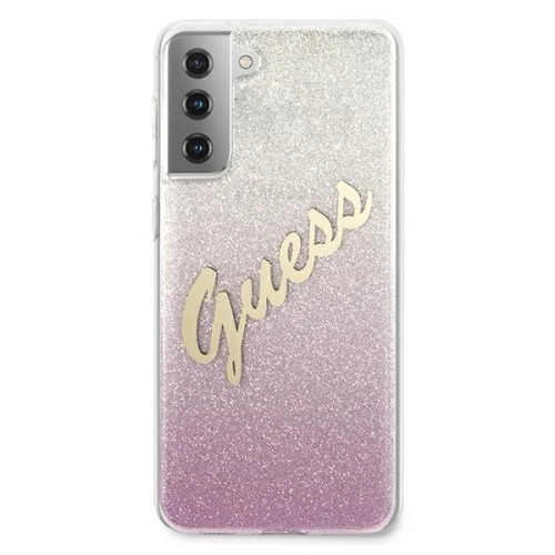 Kup Etui Guess GUHCS21SPCUGLSPI Samsung Galaxy S21 růžový/pink hardcase Glitter Gradient Script - GUE941PNK - {ean13} - Sklep Home Screen