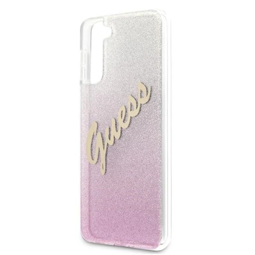 Kup Etui Guess GUHCS21SPCUGLSPI Samsung Galaxy S21 růžový/pink hardcase Glitter Gradient Script - GUE941PNK - {ean13} - Sklep Home Screen