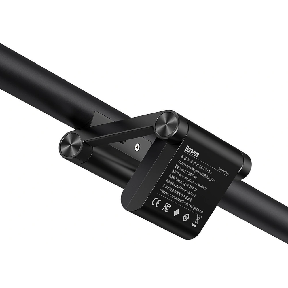 Lampa na monitor Baseus I-Wok Pro, z klipsem i ściemniaczem (czarna)
