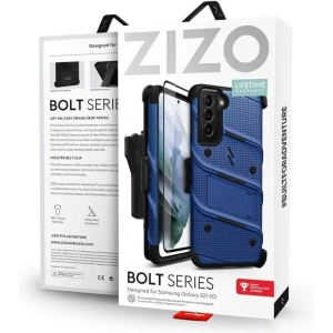 Kup Páncélozott tok Zizo Bolt Cover Samsung Galaxy S21 9H üveggel a kijelzőre + állvány & övtartó (kék/fekete) - ZIZ070BLUBLK - {ean13} - Sklep Home Screen