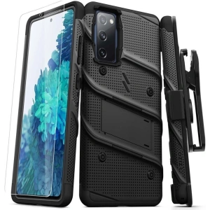 Kup Pancéřové pouzdro Zizo Bolt Cover Samsung Galaxy S20 FE se sklem 9H na displej + stojánek & držák na pás (černý) - ZIZ071BLK - {ean13} - Sklep Home Screen