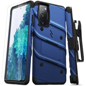 Kup Pancerne etui Zizo Bolt Cover Samsung Galaxy S20 FE se sklem 9H na displej + stojánek a upevnění na pásek (modrý/černý) - ZIZ072BLUBLK - {ean13} - Sklep Home Screen