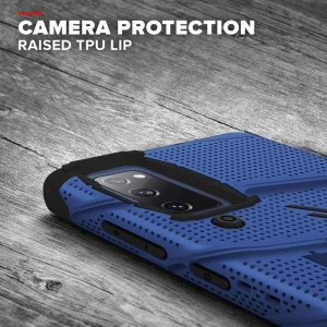 Kup Páncélozott tok Zizo Bolt Cover Samsung Galaxy S20 FE 9H üveggel a kijelzőre + állvány & övtartó (kék/fekete) - ZIZ072BLUBLK - {ean13} - Sklep Home Screen