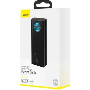 Powerbank Baseus Amblight, 30000mAh, QC 3.0, PD, 3A, 65W (czarny)