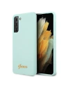 Etui Guess GUHCS21MLSLMGLB Samsung Galaxy S21+ Plus blue hardcase Silicone Script Metal Logo