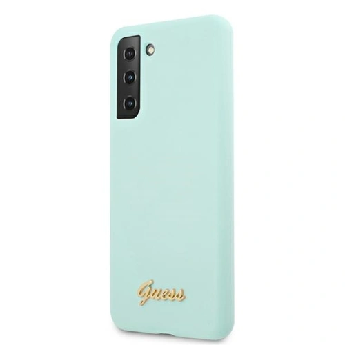 Kup Etui Guess GUHCS21MLSLMGLB Samsung Galaxy S21+ Plus carcasă rigidă albastră din silicon cu logo metalic - GUE942BLU - {ean13} - Sklep Home Screen
